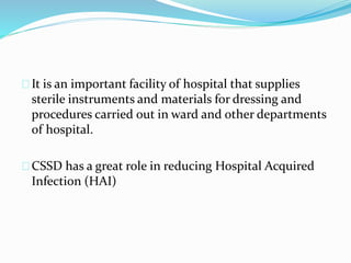 Central sterile supply department | PPTX