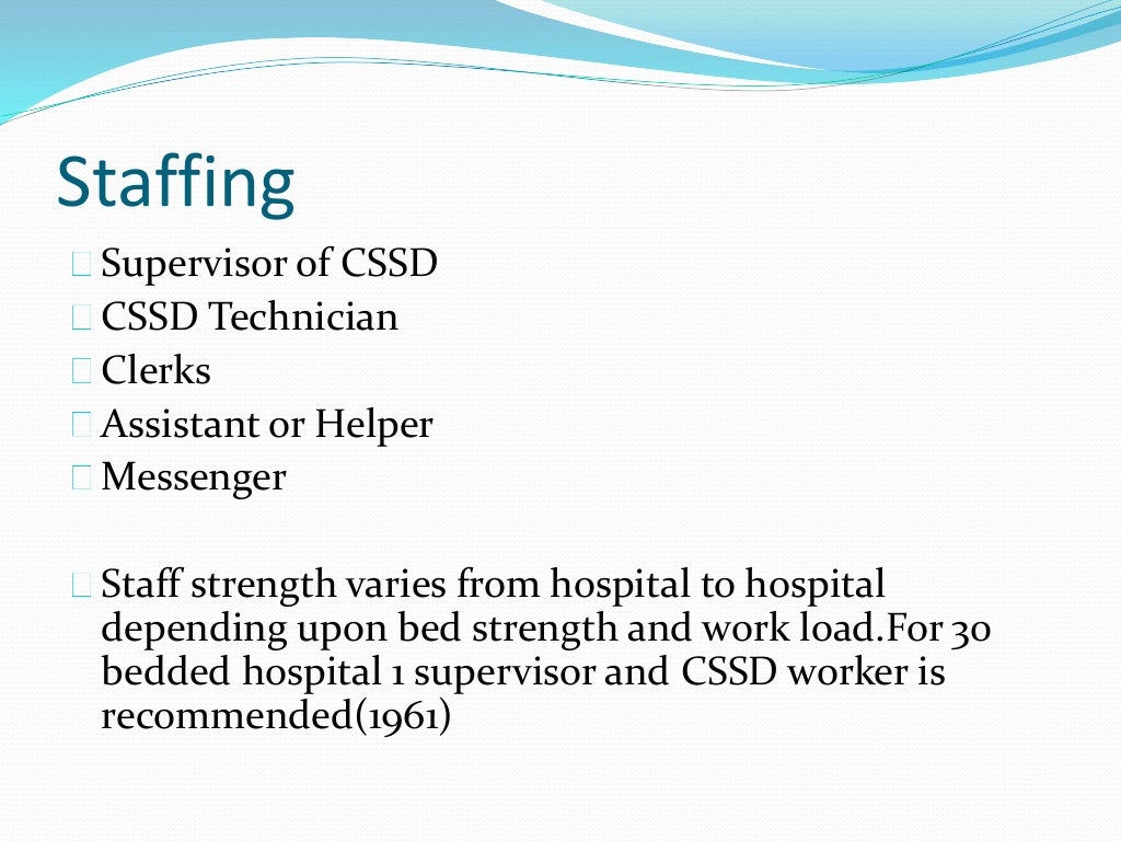 Central sterile supply department