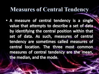 Central tendency