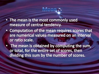 Central tendency