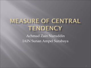 Achmad Zain Nuruddin
IAIN Sunan Ampel Surabaya




                            1
 