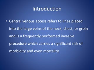 Central venous catheterization | PPT