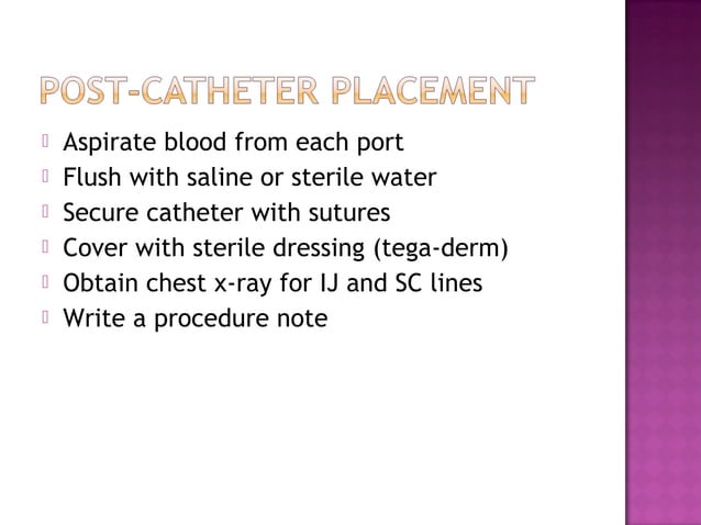 Central venous catheterization | PPT | First Aid | Injuries