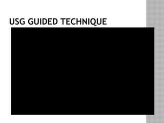 USG GUIDED TECHNIQUE
 