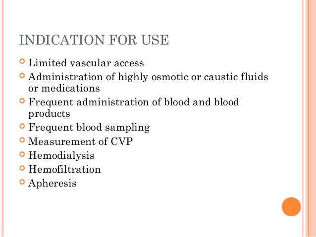 central venous lines and their problems cv line