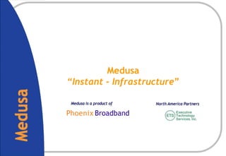 Medusa“Instant - Infrastructure” Medusa is a product of North America Partners 