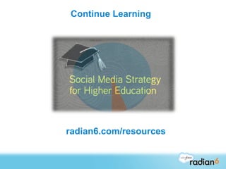 Continue Learning




radian6.com/resources
 