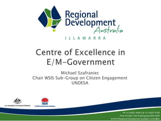 Michael Szafraniec
Chair WSIS Sub-Group on Citizen Engagement
UNDESA
 