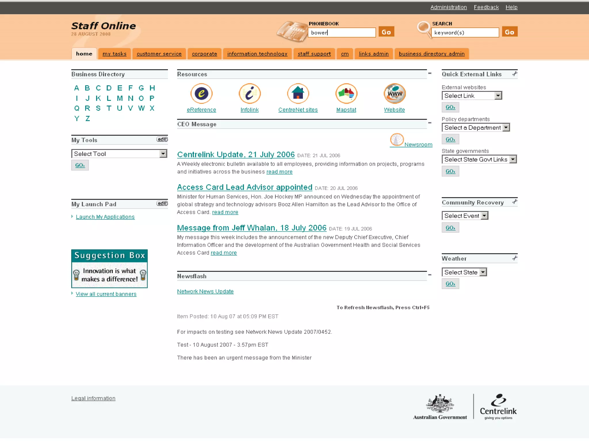 Centrelink Australia - IBM WebSphere Portal Case Study