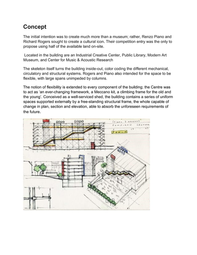Centre of pompidou | PDF | Civil Engineering Industry | Industries