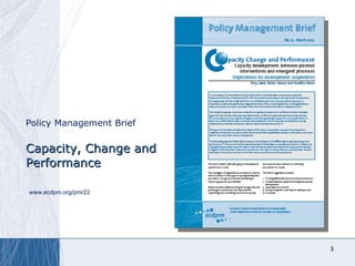 Institutional and Capacity Development | PPT