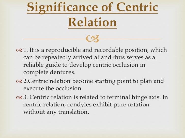 Centric relation anto