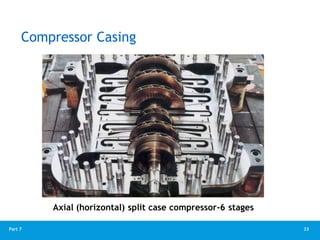 33
Part 7
Compressor Casing
Axial (horizontal) split case compressor-6 stages
 