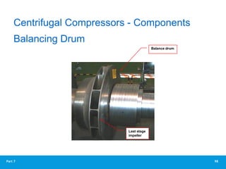 98
Part 7
Balance drum
Last stage
impeller
Balancing Drum
Centrifugal Compressors - Components
 