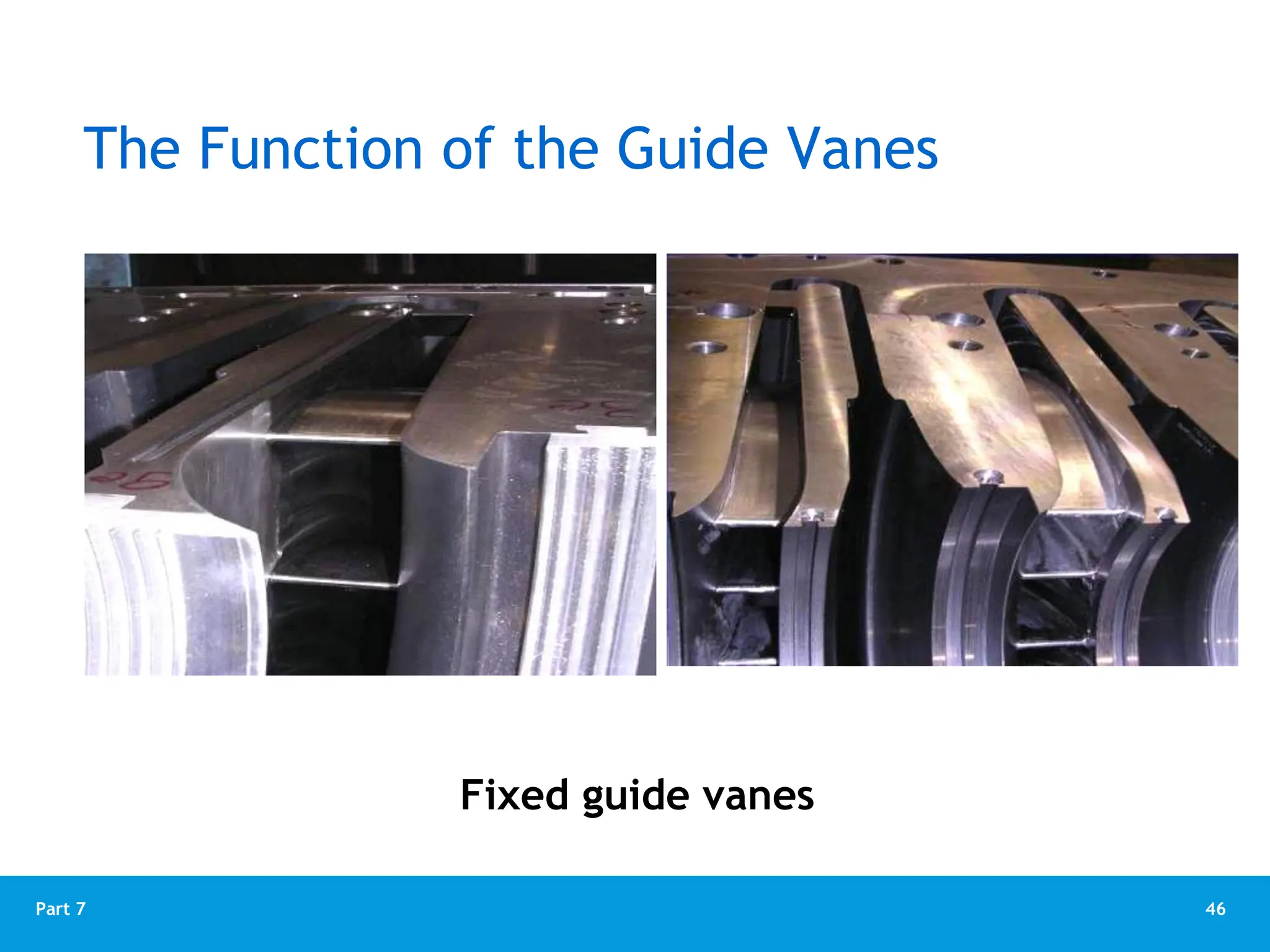 46
Part 7
The Function of the Guide Vanes
Fixed guide vanes
 