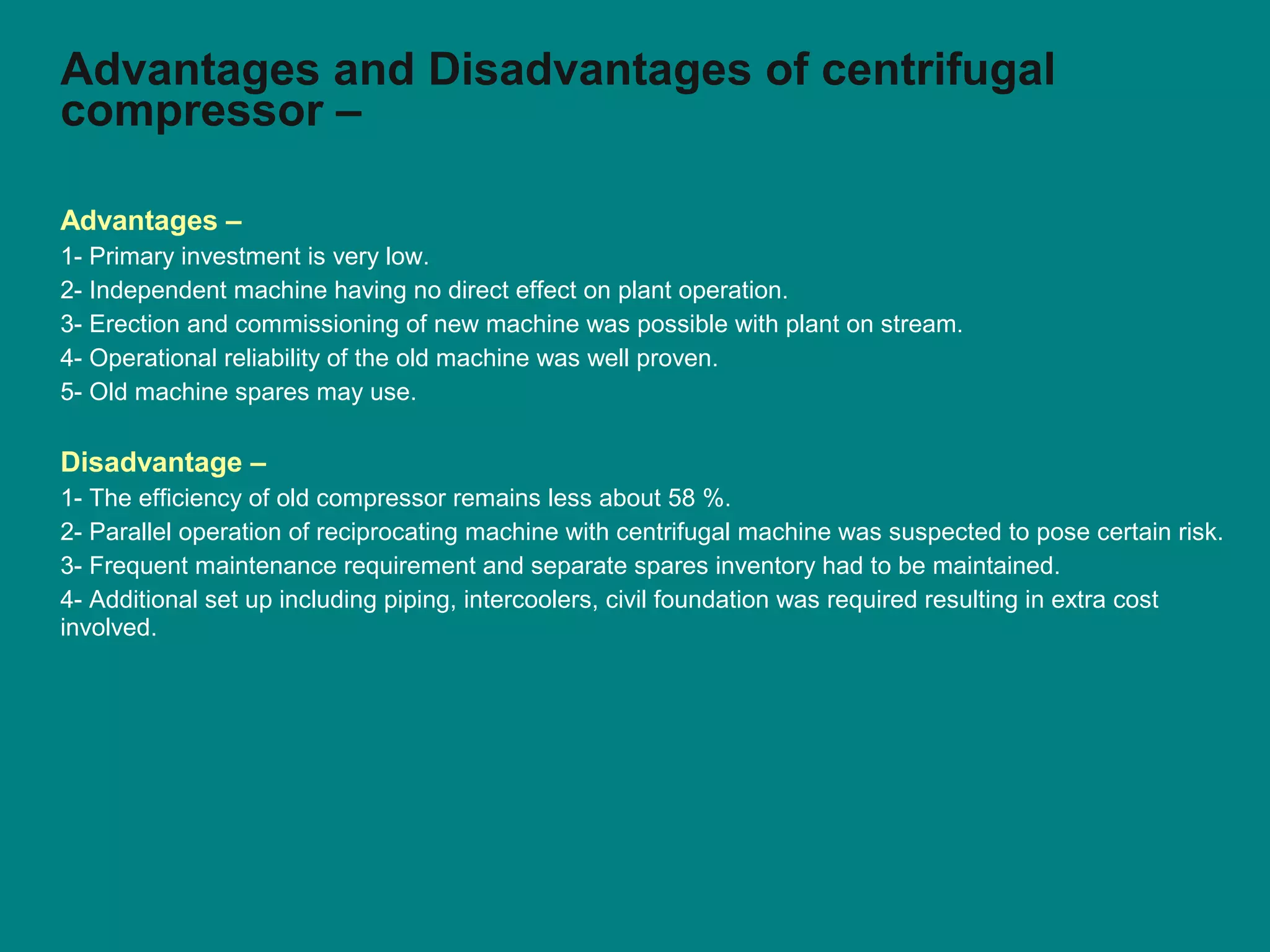 Centrifugal compressor in IFFCO | PPT