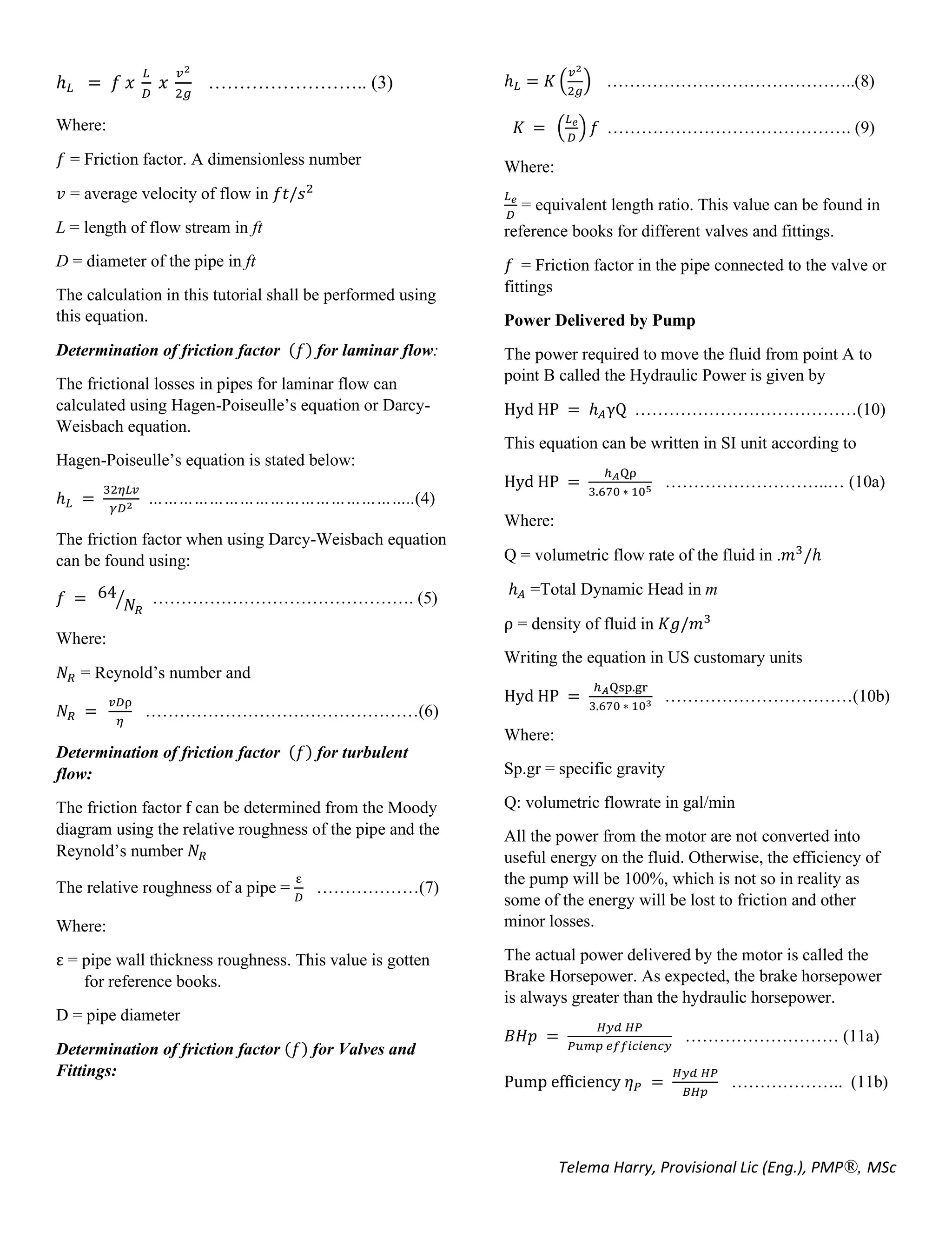 Centrifugal pump sizing tutorial PDF