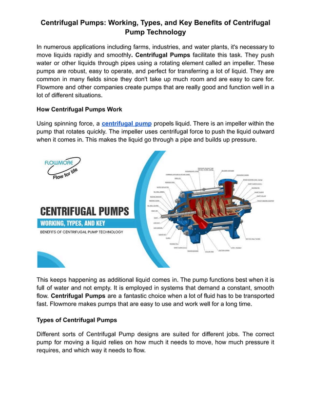 Centrifugal Pumps: Working, Types, and Key Benefits of Centrifugal Pump ...