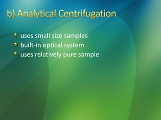 uses small size samples
built-in optical system
uses relatively pure sample
 
