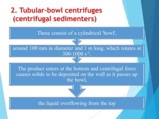 2. Tubular-bowl centrifuges
(centrifugal sedimenters)
 