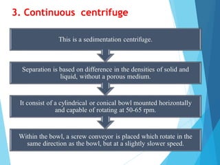 3. Continuous centrifuge
 