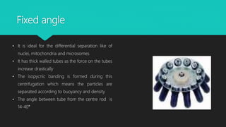 Centrifugation and types of rotors | PPTX