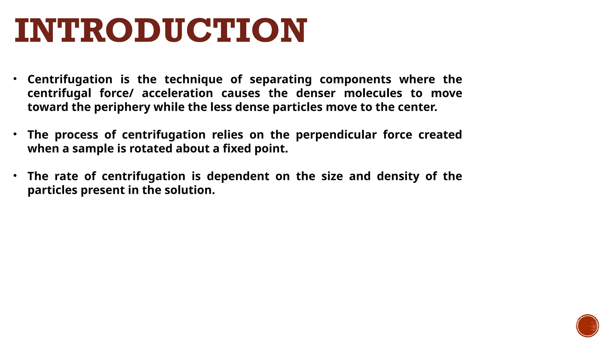 Preparative Rotor centrifugation principle of centrifugation, Preparative and analytical ...