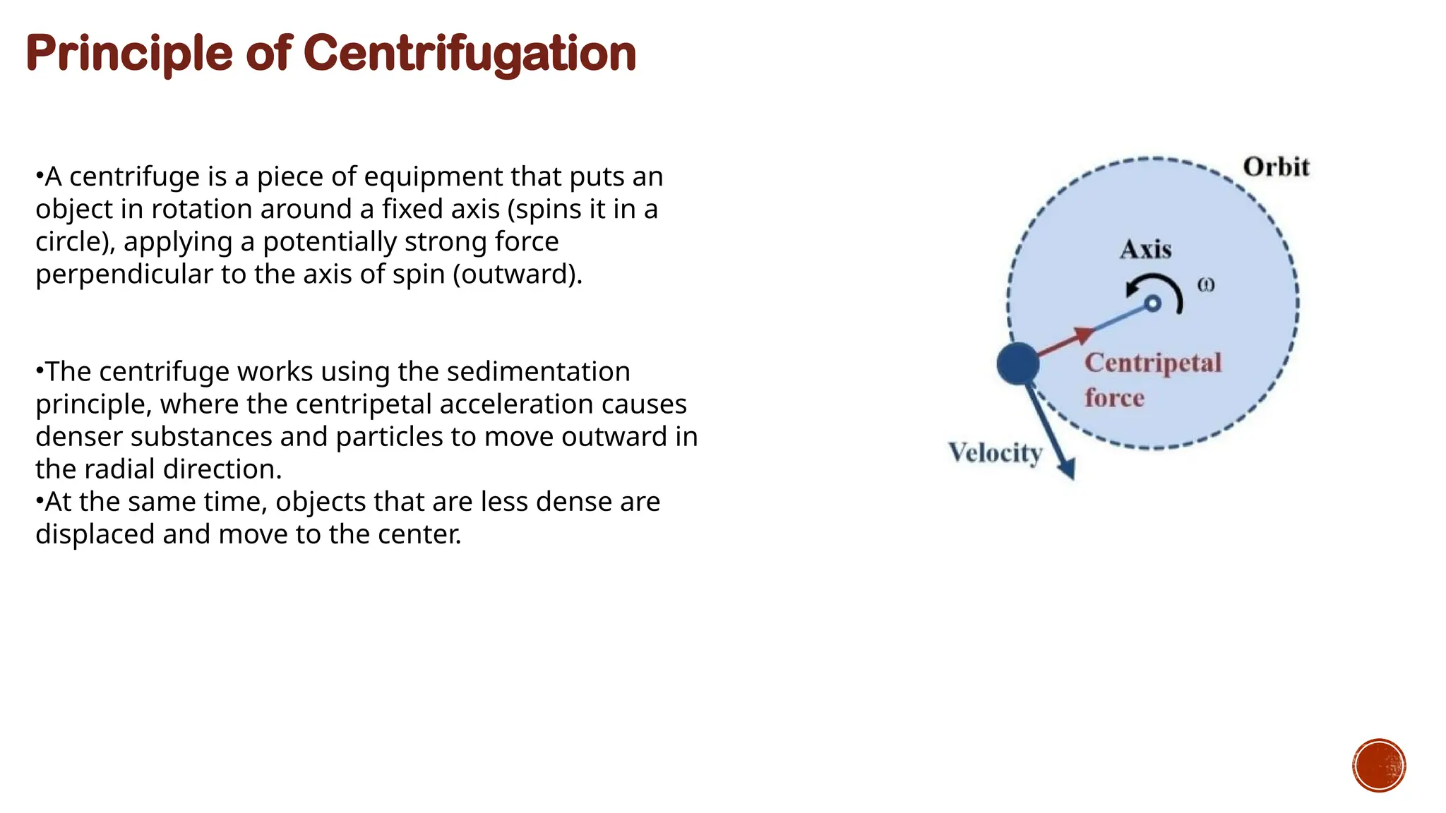 Preparative Rotor centrifugation principle of centrifugation, Preparative and analytical ...