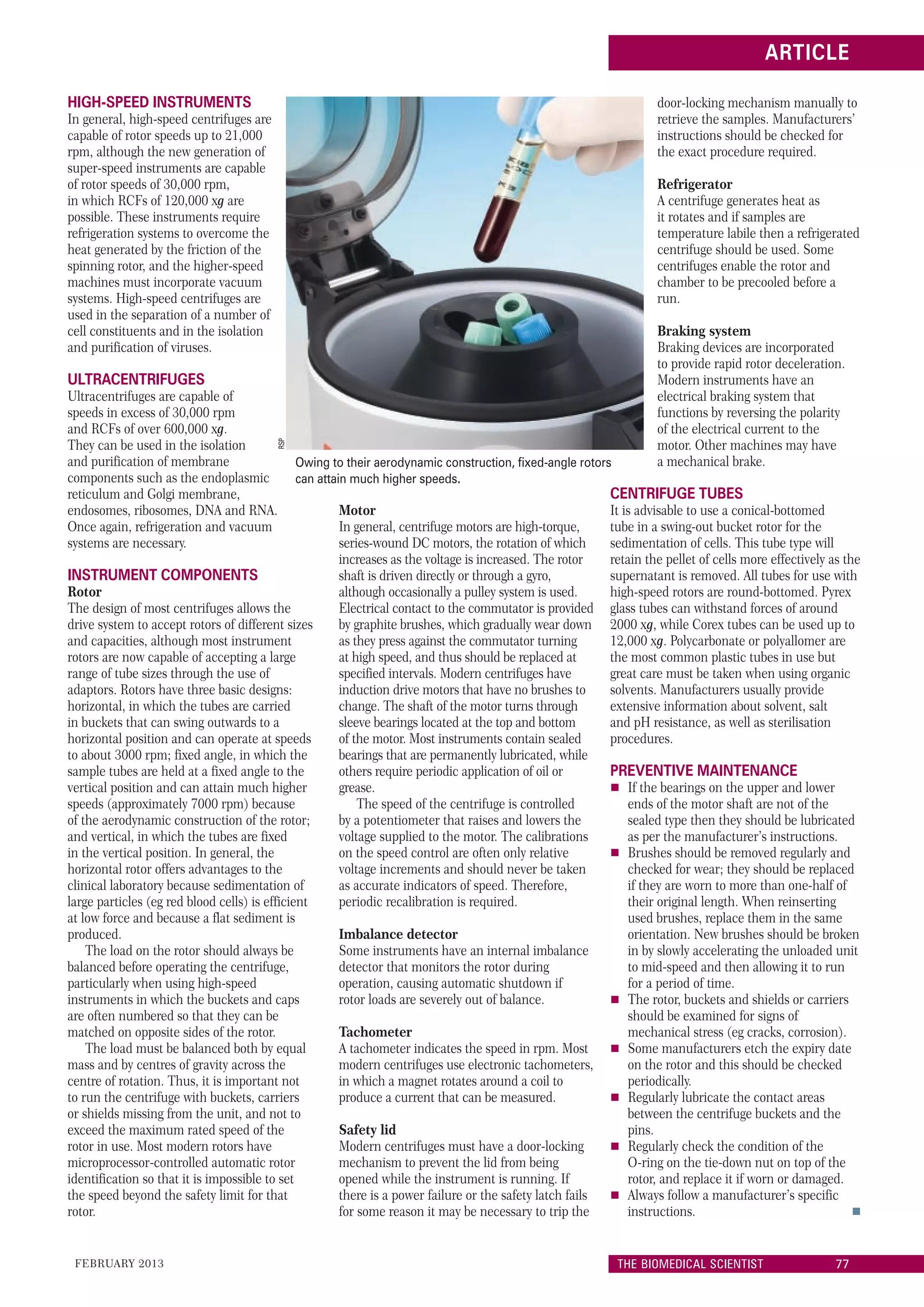 Centrifugation instrument | PDF
