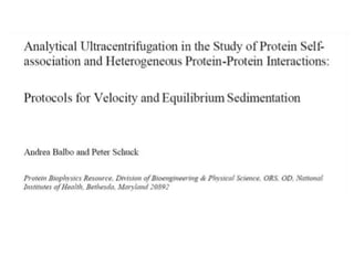 Centrifugation lecture