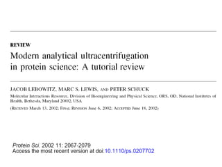 Centrifugation lecture