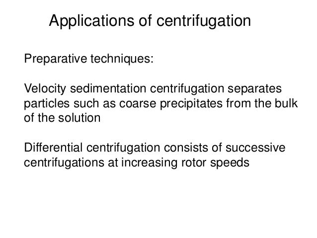 Centrifugation Lecture