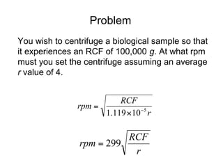 Rpm And Rcf Centrifugation Lecture | PPT