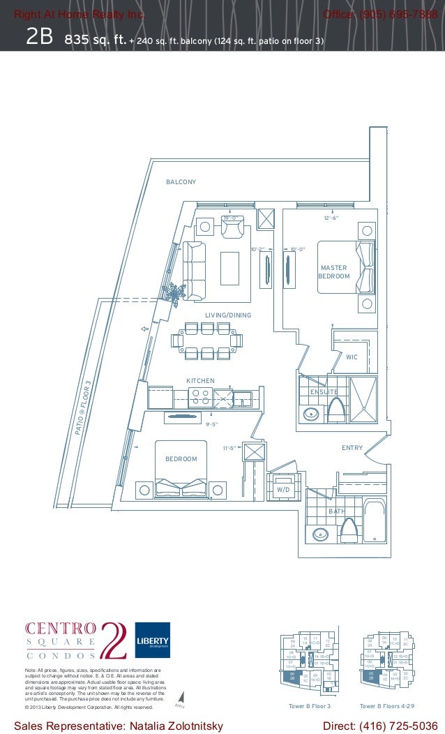 Centro Square Condos Tower "B" Floor Plans ZoloTeam