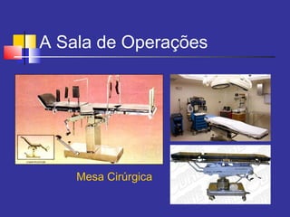 A Sala de Operações
Mesa Cirúrgica
 
