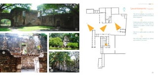 2
1
3
4
Levantamiento Fotográfico
Vista de las bodegas y los purgares, se
aprecia la huella que dejó una escalera
ahora inexistente
Desde este punto se observa la división
que existía entre los 2 niveles, abajo se
hallaban los purgares y arriba la casa
habitación
Vista de la capilla desde el pasillo de
acceso
Vista del purgar rodeado por plantas
que nacieron en sus muros
N
2
3
1
1
2
3
4
4
30
Análisis de Preextistencia
 