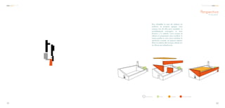 Perspectiva
E s q u e m a
Para rehabilitar la casa de calderas en
auditorio, se propone agregar cinco
cuerpos, tres de ellos para completar un
paralelepípedo rectangular, un muro
divisorio y la cubierta. Como acceso se
utilizará el preexistente para modificar lo
manos posible la ruina, para mantener la
ventilación cruzada, se propone separar
30cm la cubierta del muroque colinda con
las oficinas de administración.
ÁrbolPreexistencia Cubierta Muro de ladrillo
122121
C C A Centro Comunal
 