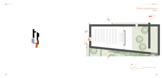 N
Planta arquitectónica
Auditorio
1
3
2
1’
Acceso
Escala. 1:150
0 1 2 5 10
124123
C C A Centro Comunal
 