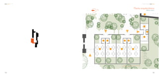 Escala. 1:200
0 1 2 5 10
b b b b
c
a a a a
1
2
3 3
e
d
f
Planta arquitectónica
Edificios nuevosN
a
b
c
Talleres
Bodegas
Oficina
d
e
1
2
3
Servicios
Sala de juntas
Acceso CCA
Acceso talleres
Acceso Administración
134133
C C A Centro Comunal
 