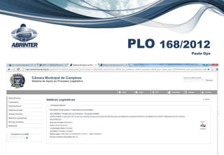 PLO 168/2012
Paulo Oya
 