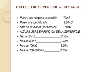 Las fuertes reflexiones del techo dan lugar a una desagradable intensidad de tono, se emplea un techo difusor fundamentalmente horizontal.Tiempo de reverberación de 1.2 a 2; Cuando es de usos múltiples se recomienda el  menor 1.2