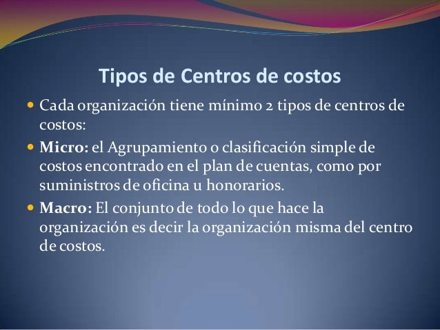 Centro de costos