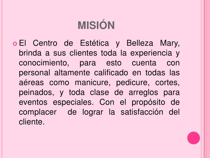 Mision De Un Salon De Belleza