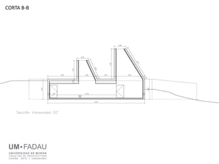 UM FADAU
U NIV E RS I D AD D E M OR ÓN
FACULTAD DE ARQUITECTURA
DISEÑO, ARTE Y URBANISMO
CORTA B-B
 