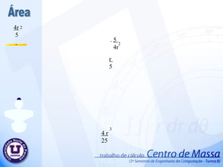 4 r 25 3  Área 4r 5 2  .  5  4r 2  r  5 