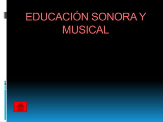 EDUCACIÓN SONORA Y
     MUSICAL
 