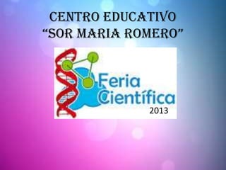 Centro educativo
“Sor Maria romero”
2013
 