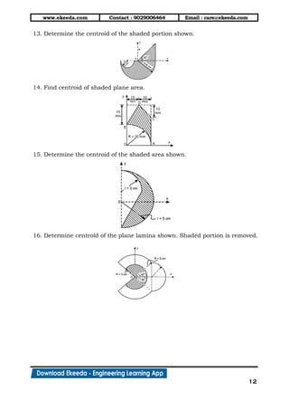 Centroid and centre of gravity | PDF