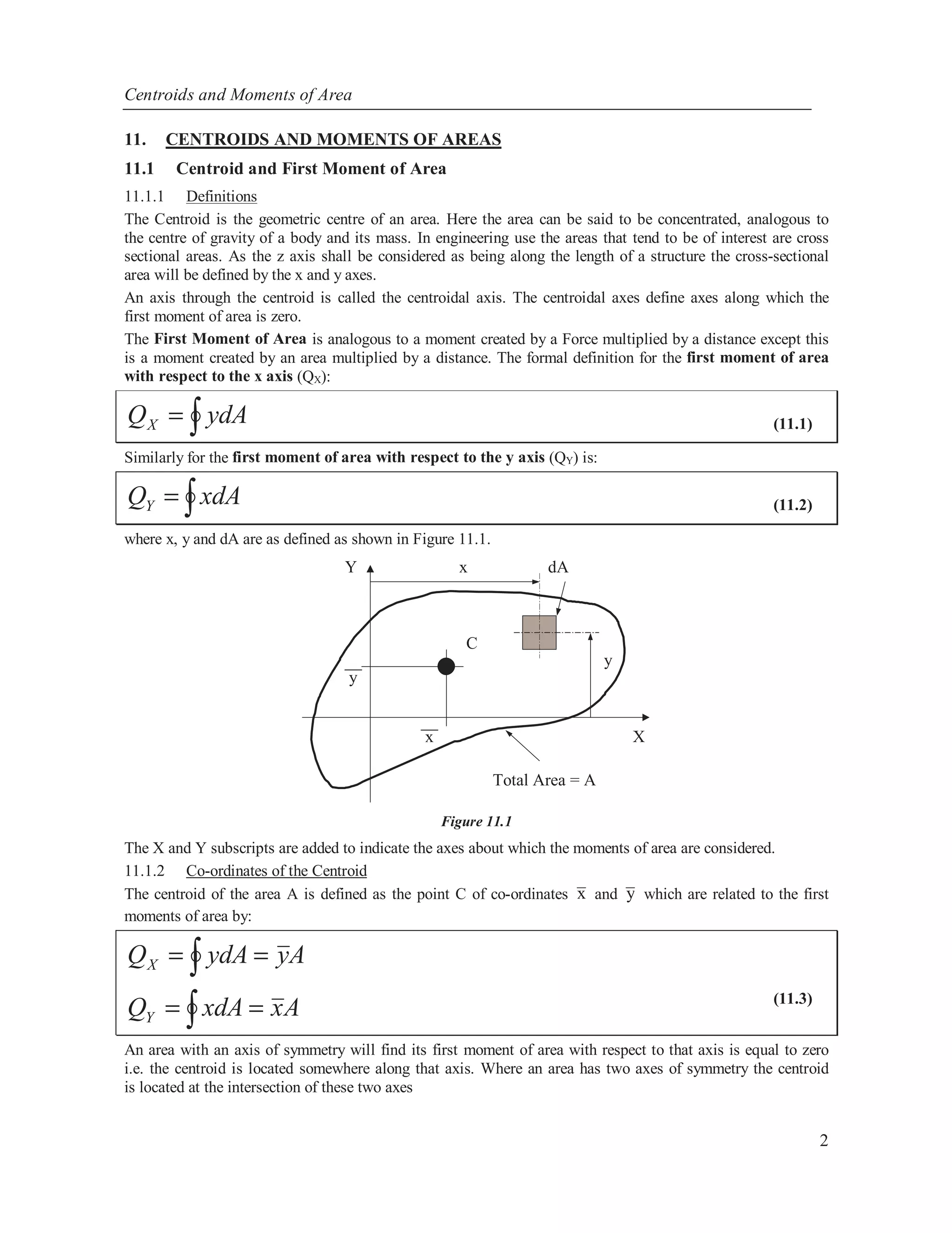 Centroids moments of inertia | PDF