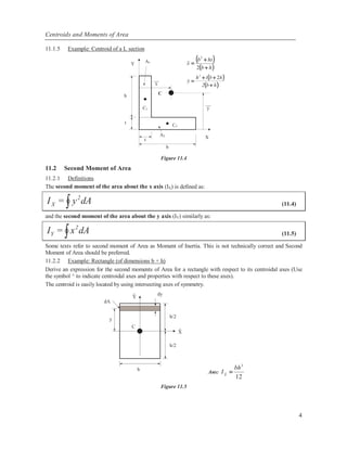 Centroids moments of inertia | PDF